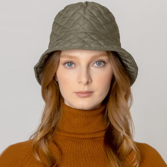 HATEGORY Quilted Padding Bucket Hat