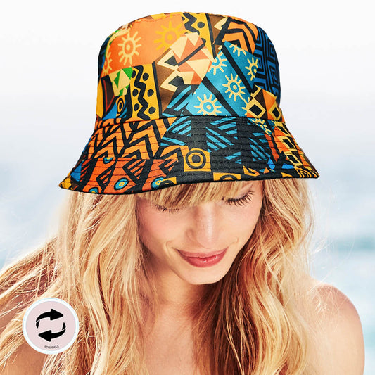 HATEGORY Reversible African Print Bucket Hat