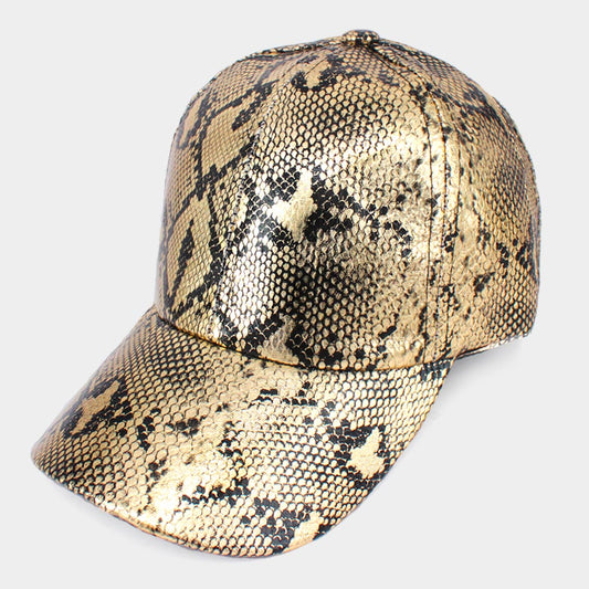 HATEGORY Snake Skin Patterned Baseball Cap