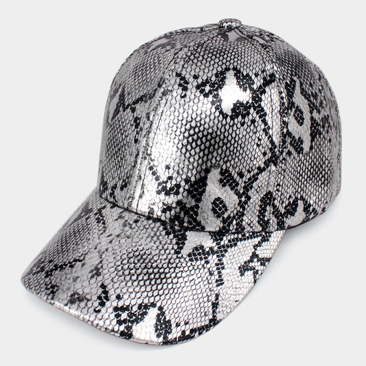 HATEGORY Snake Skin Patterned Baseball Cap