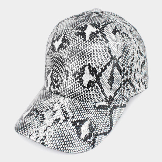 HATEGORY Snake Skin Patterned Baseball Cap