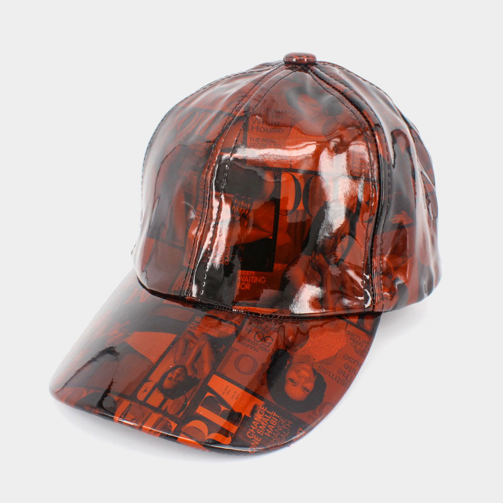 HATEGORY Mixed Picture Print Patent Baseball Cap