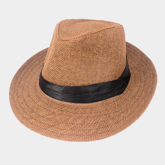HATEGORY Basic Straw Fedora Hat