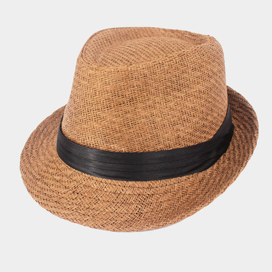 HATEGORY Basic Straw Fedora Hat