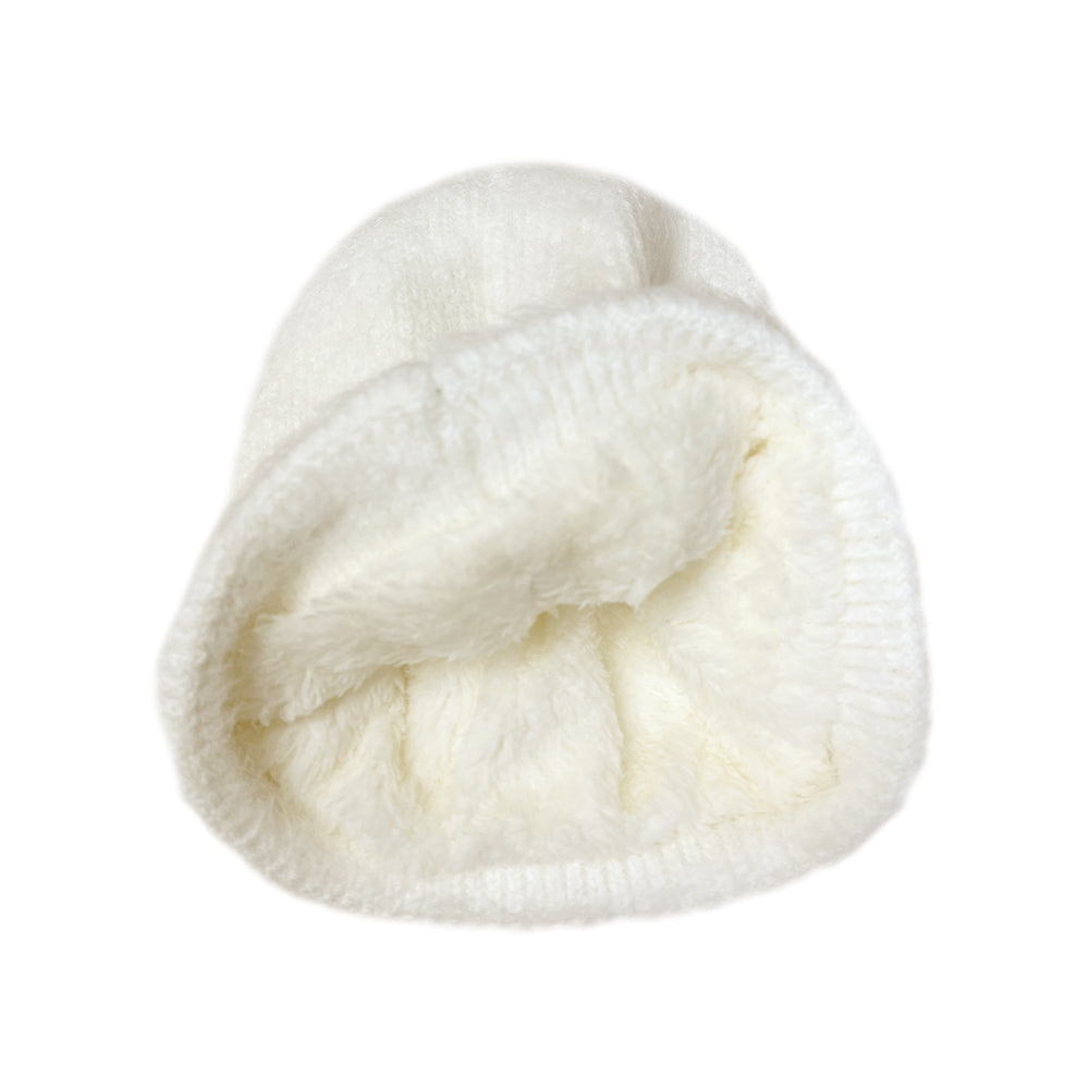 HATEGORY Fleece Lining Rhinestone Embellished Beanie Hat