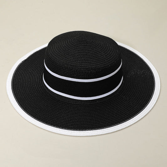 HATEGORY Woven Wide Brim Boater Hat