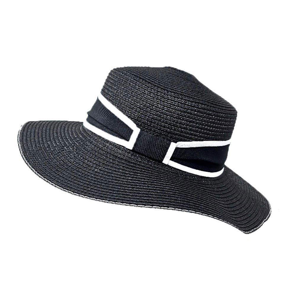 HATEGORY Woven Wide Brim Boater Hat