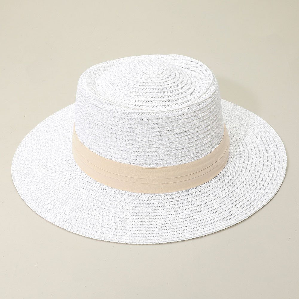 HATEGORY Ribbon Band Woven Panama Hat