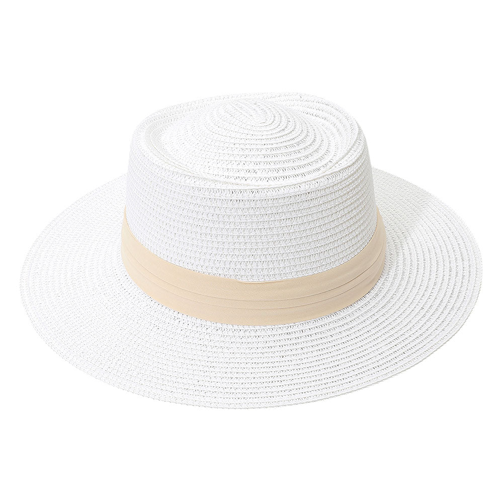 HATEGORY Ribbon Band Woven Panama Hat