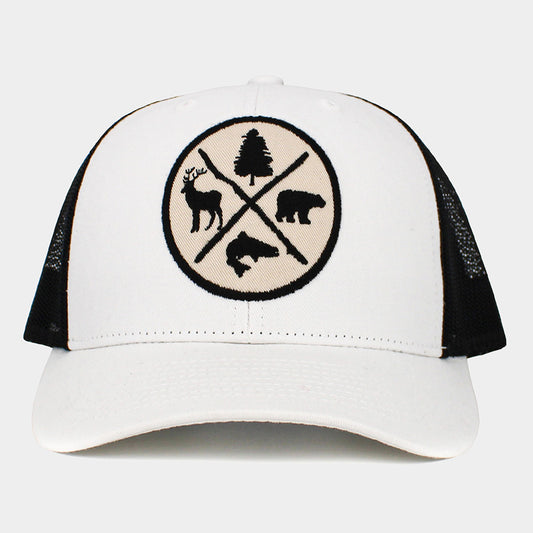 HATEGORY Tree Reindeer Bear Fish Outdoors Mesh Back Baseball Cap