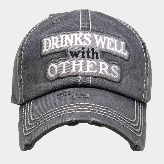 HATEGORY DRINKS WELL with OTHERS Vintage Baseball Cap