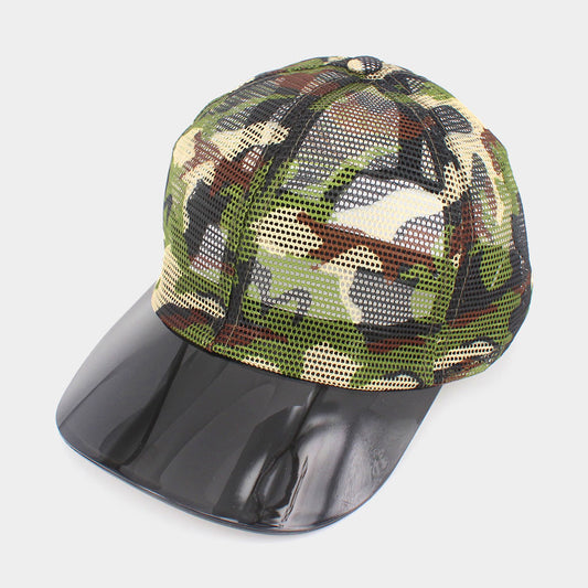 HATEGORY Camo Transparent Brim Trucker Hat