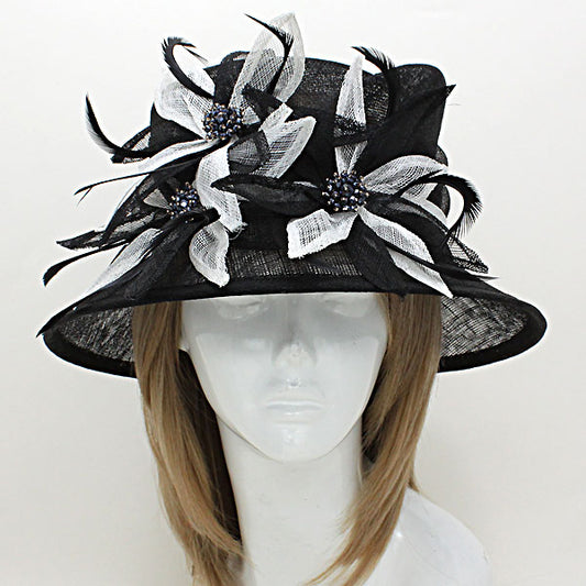 HATEGORY Bauble Bead Sinamay Straw Hat