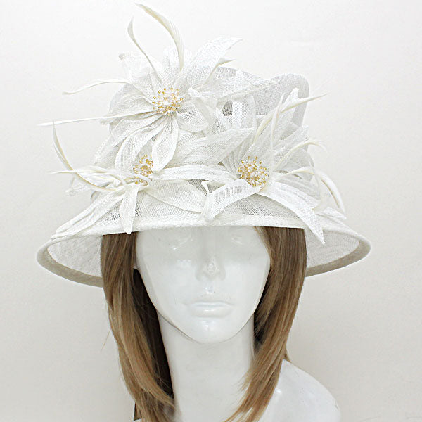 HATEGORY Bauble Bead Sinamay Straw Hat