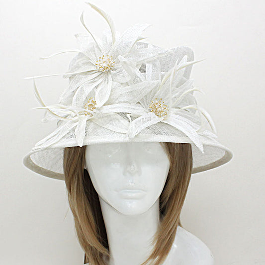 HATEGORY Bauble Bead Sinamay Straw Hat
