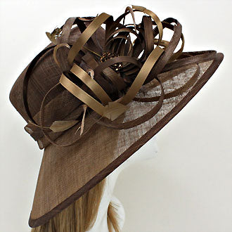 HATEGORY Bauble Ribbon Sinamay Straw Hat