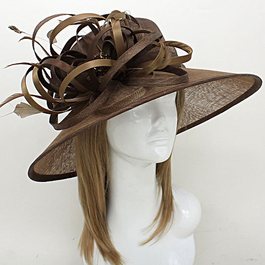 HATEGORY Bauble Ribbon Sinamay Straw Hat
