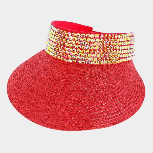 HATEGORY Bling Studded Visor Hat