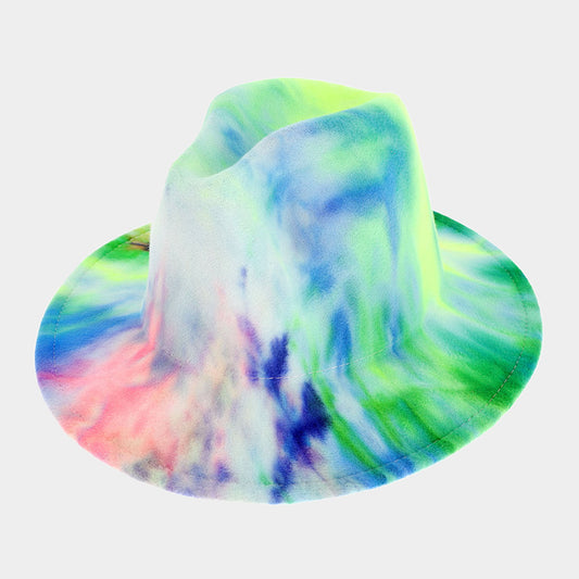 HATEGORY Tie Dye Patterned Panama Hat