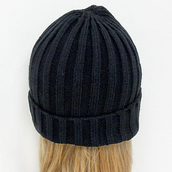 HATEGORY Striped Acrylic Beanie