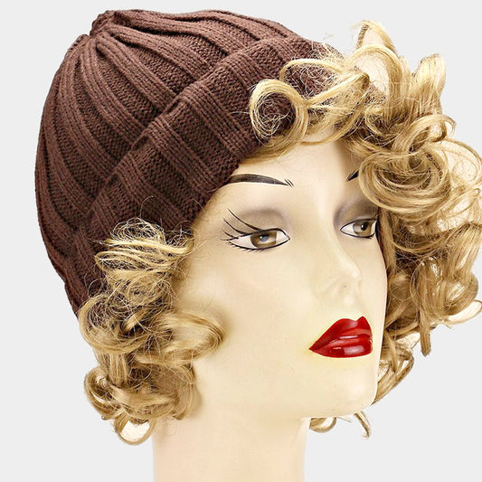 HATEGORY Striped Acrylic Beanie