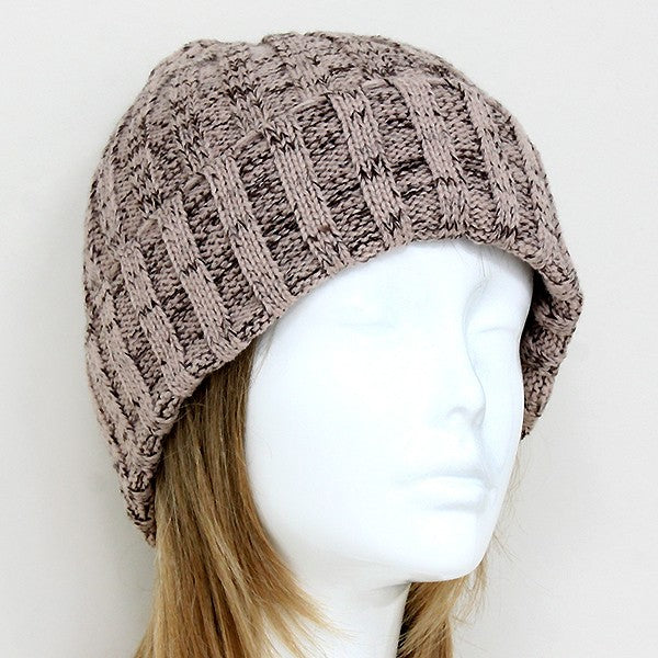 HATEGORY Acrylic Linear Weave Beanie