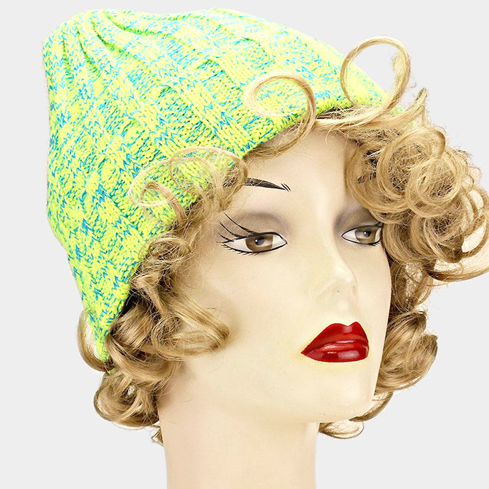 HATEGORY Acrylic Linear Weave Beanie