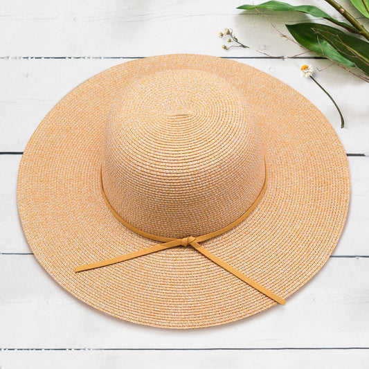 HATEGORY Skinny Band Straw Sun Hat