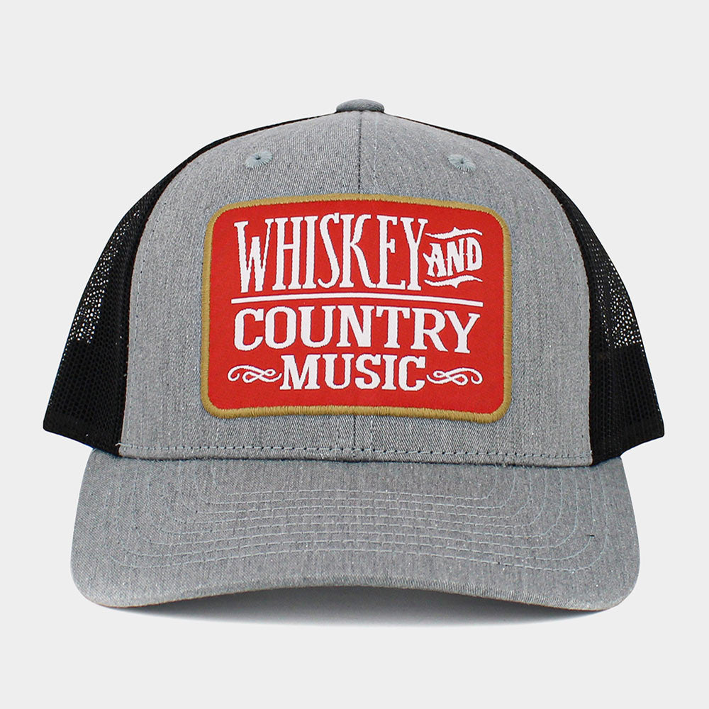HATEGORY Whiskey and Country Music Message Mesh Back Baseball Cap