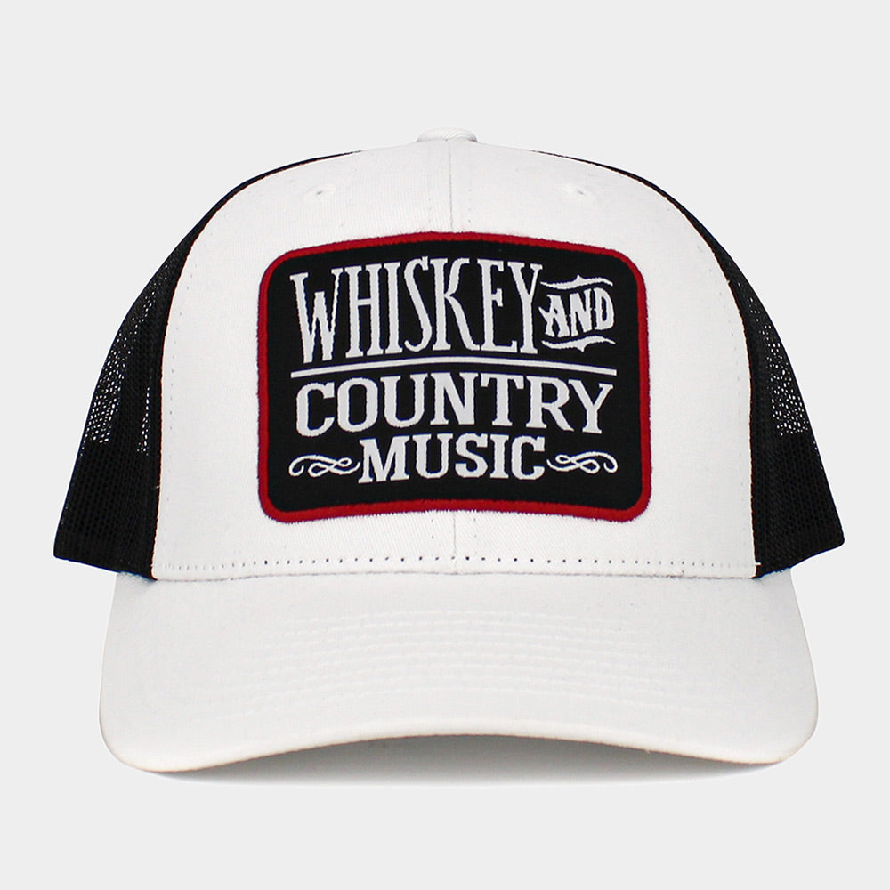 HATEGORY Whiskey and Country Music Message Mesh Back Baseball Cap