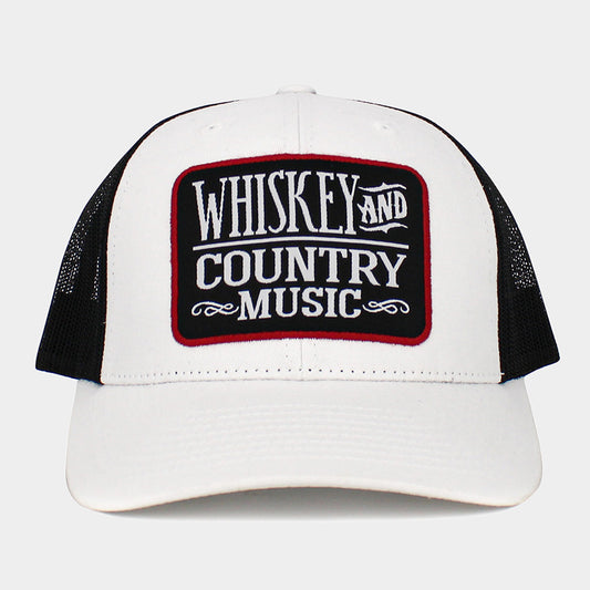 HATEGORY Whiskey and Country Music Message Mesh Back Baseball Cap