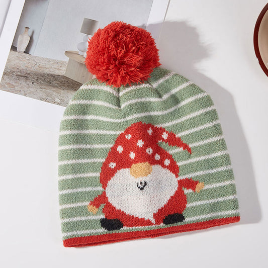 HATEGORY Cozy Christmas Gnome Pom Pom Beanie Hat