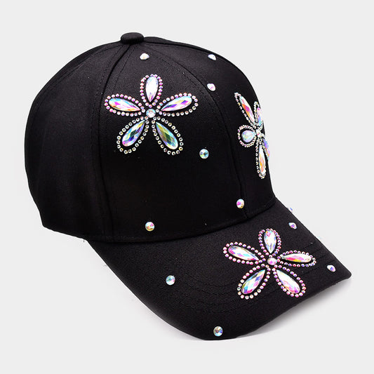 HATEGORY Bling Flower Baseball Cap