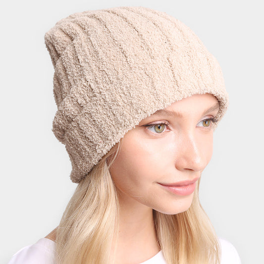 HATEGORY Soft Solid Knit Beanie Hat