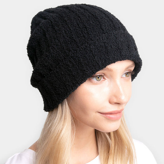 HATEGORY Soft Solid Knit Beanie Hat