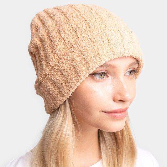 HATEGORY Soft Solid Knit Beanie Hat