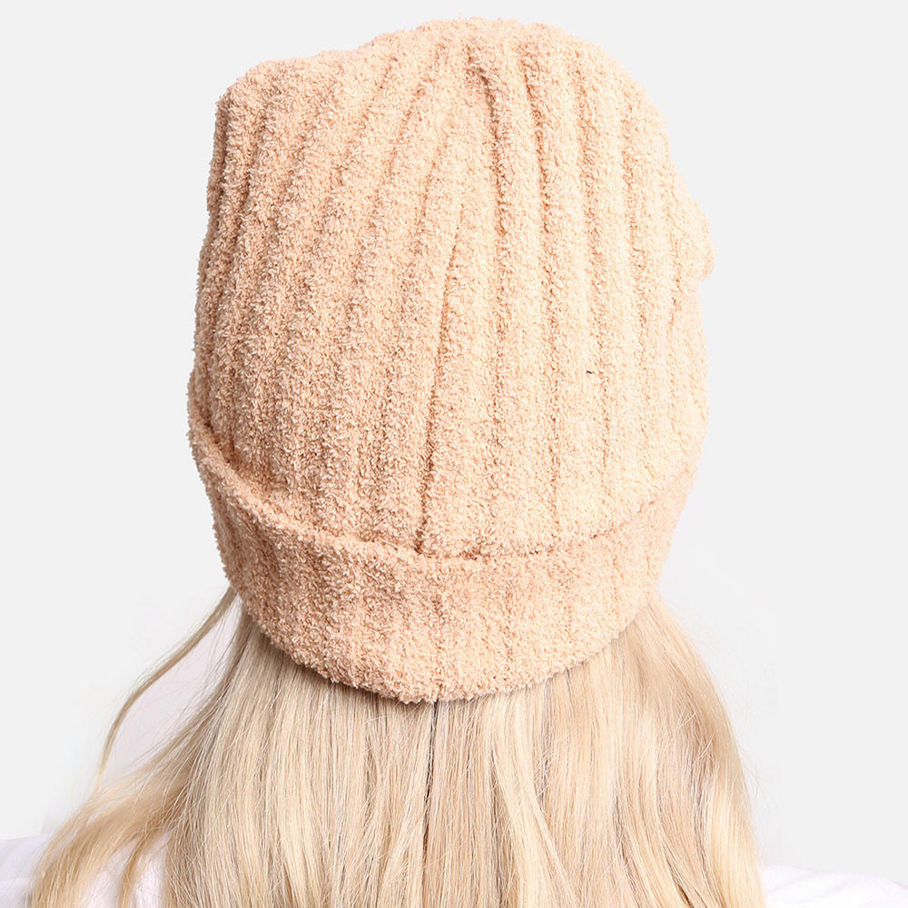 HATEGORY Soft Solid Knit Beanie Hat