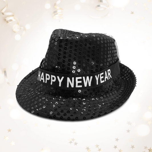 HATEGORY HAPPY NEW YEAR LED Light Up Panama Hat