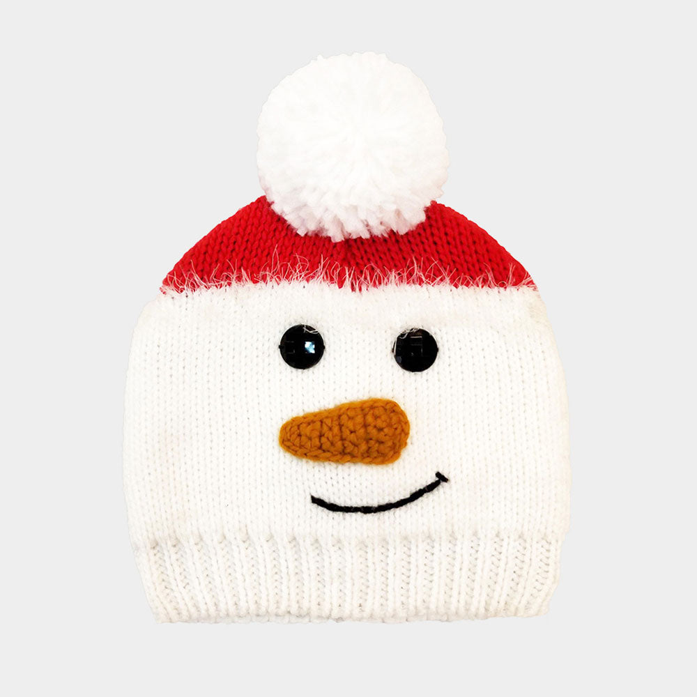 HATEGORY Holiday Yarn Pom Beanie Hat