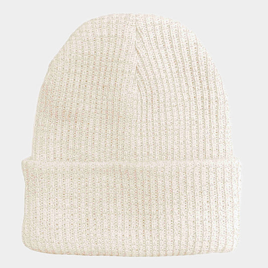 HATEGORY Metallic Solid Neon Beanie Hat