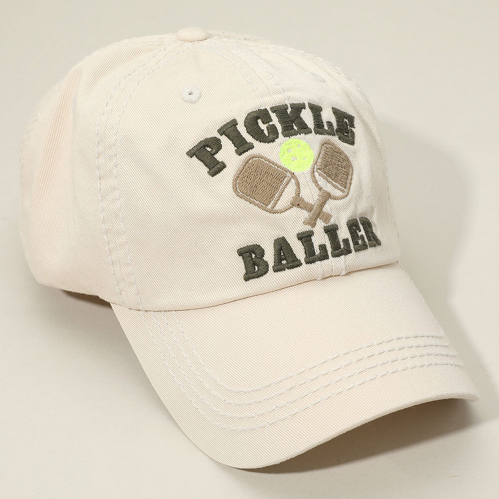 HATEGORY Pickleball Pickle Baller Message Vintage Baseball Cap