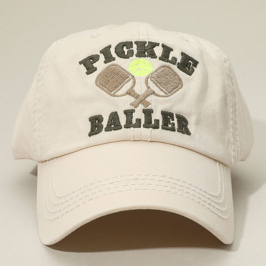 HATEGORY Pickleball Pickle Baller Message Vintage Baseball Cap
