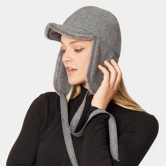 HATEGORY Wool Trapper Ribbon Closure Hat