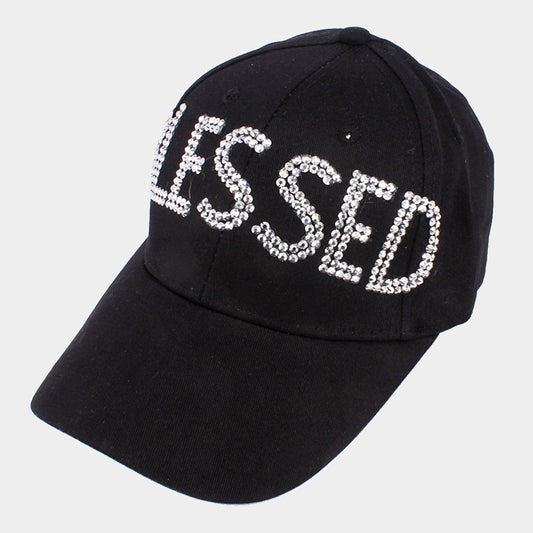 HATEGORY BLESSED Bling Message Baseball Cap