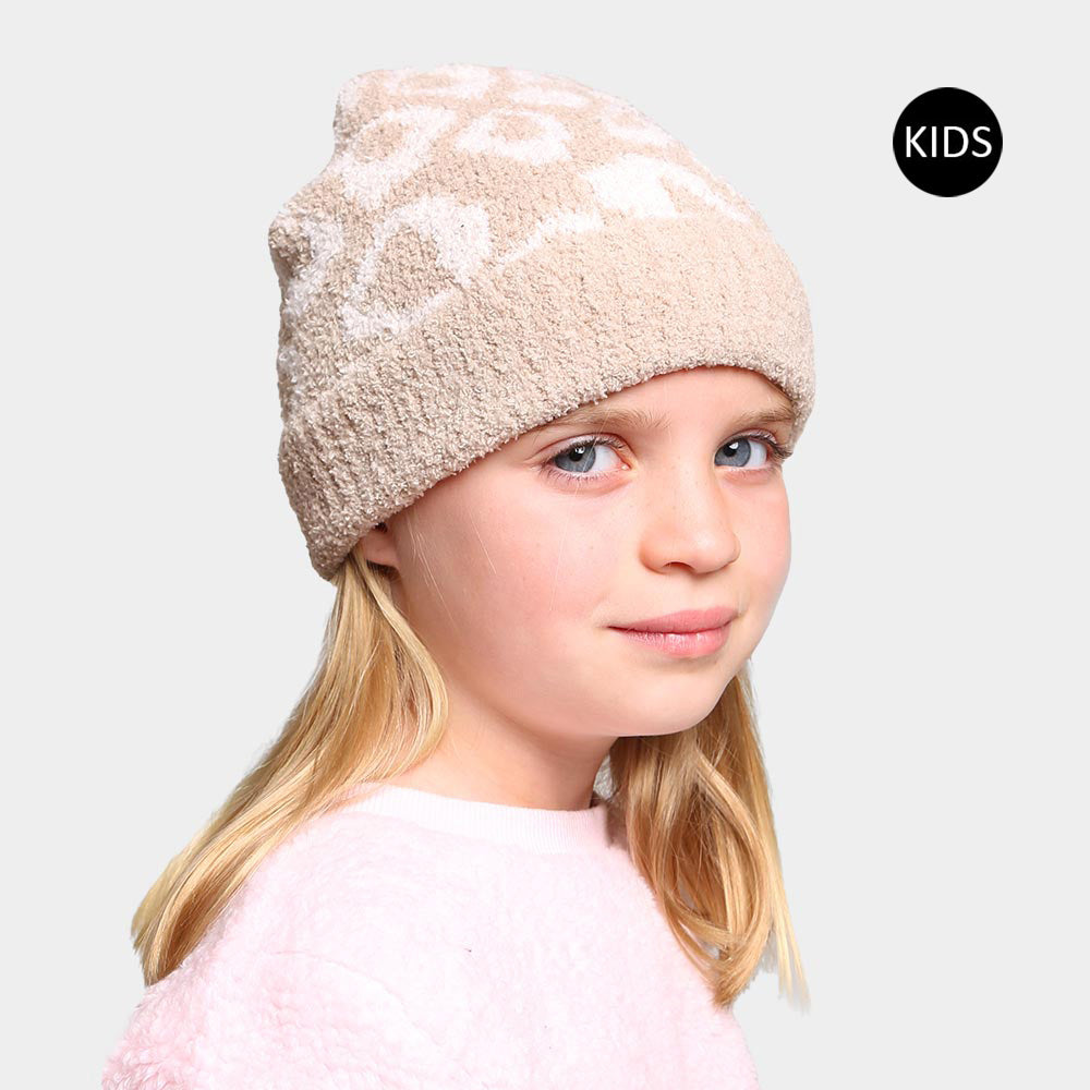 HATEGORY Leopard Patterned Kids Beanie Hat