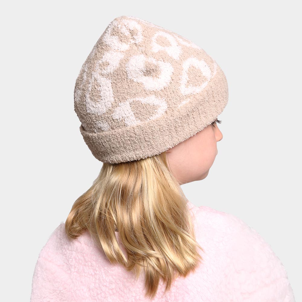 HATEGORY Leopard Patterned Kids Beanie Hat
