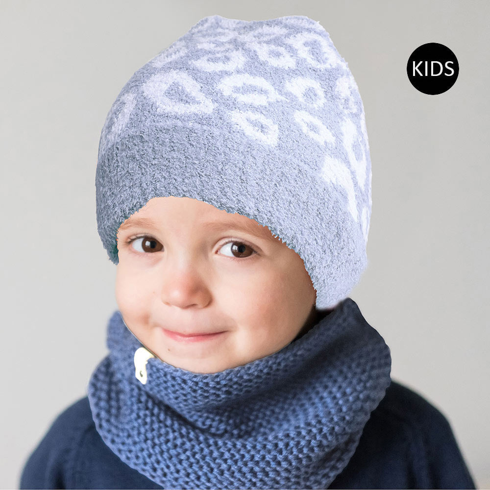 HATEGORY Leopard Patterned Kids Beanie Hat