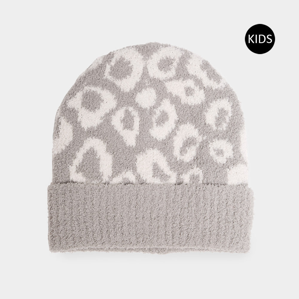 HATEGORY Leopard Patterned Kids Beanie Hat