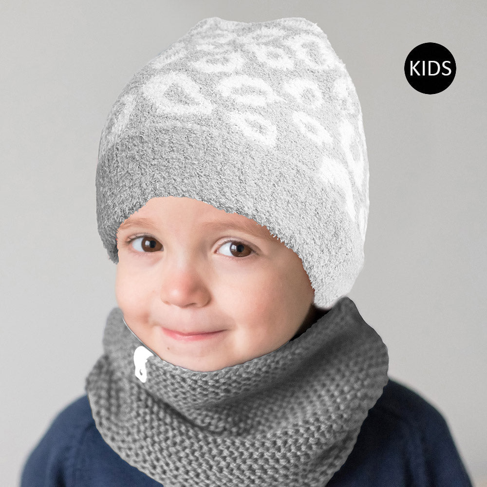 HATEGORY Leopard Patterned Kids Beanie Hat