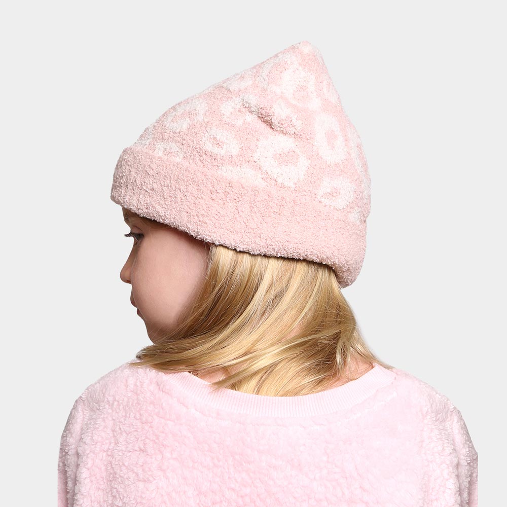 HATEGORY Leopard Patterned Kids Beanie Hat